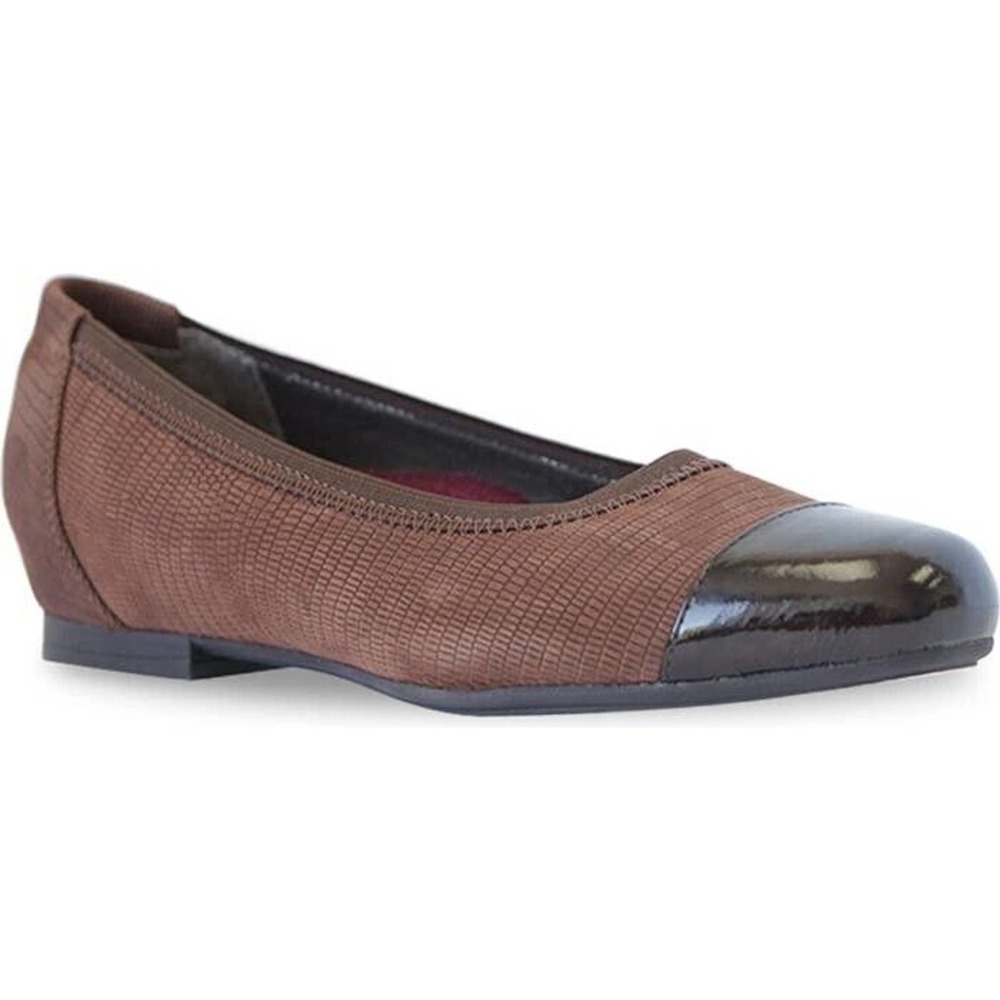 NEW Munro Womens Danielle Flat‎ Shoe Size 5.5M Comfort Arch Support Brown Lizard